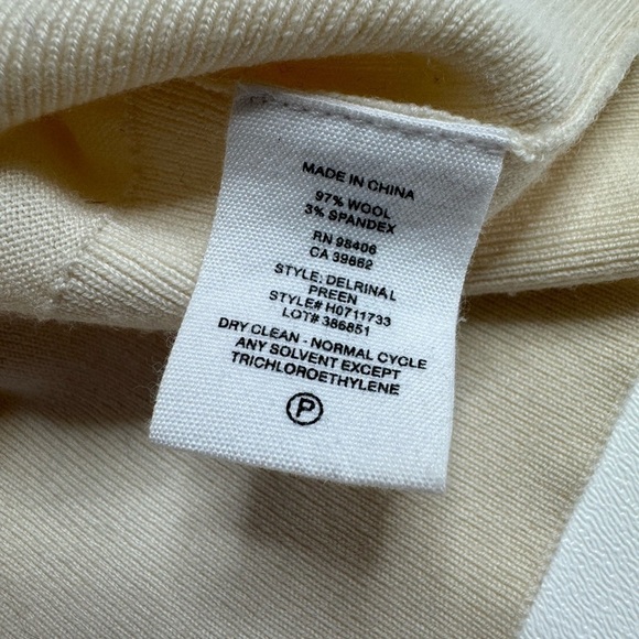 Theory Delrina Preen *Cream Wool Blend Tunic Sweater Medium - Picture 10 of 13